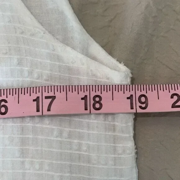 Molly Bracken Womens Flutter Sleeve Mini Dress White Size Medium - Picture 9 of 10